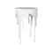 White Aluminum Drip Accent Table with Melting Designed Body